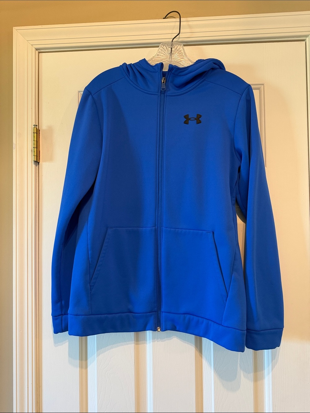 Under Armour Blue Full Zip Kids Hoodie with Logo